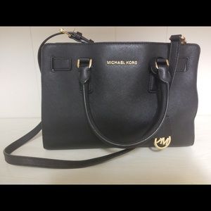 Michael Kors black Satchel Leather Crossbody